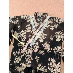 貸衣処分品子供服 着物ドレス 黒の詳細画像2