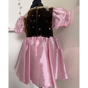 貸衣装処分品 女児ドレス ピンク茶色3歳用の詳細画像1