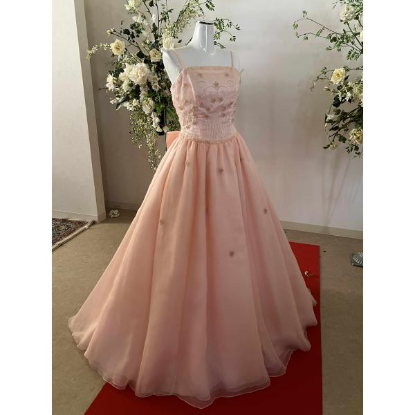 貸衣装処分品 カクテルドレス　１１号ピンク　華奢　ベビーピンク