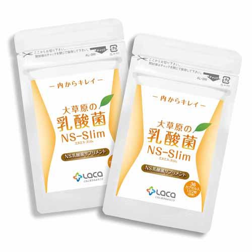 ラクア 大草原の乳酸菌NS-Slim(36粒)×2個組 [M便 1/2]