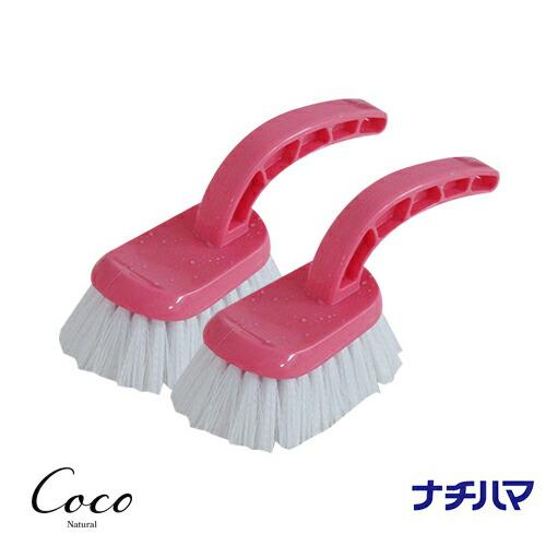 バスブラシ ピンク×2セット ナチハマ 洗剤のいらないお風呂ブラシ 風呂掃除 浴槽掃除 洗剤不要 日...