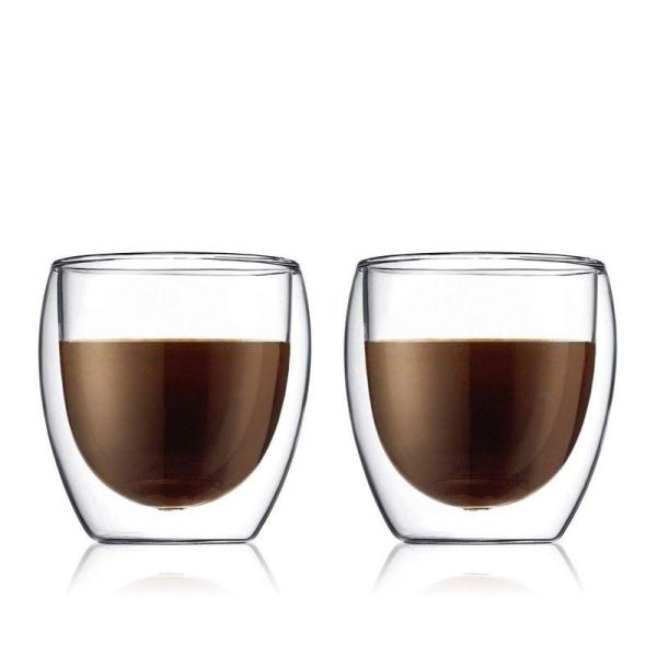 bodum ボダム PAVINA パヴィーナダブルウォールグラス 80ml 2個入り 4557-10...