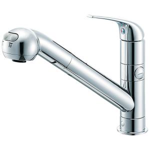 SANEI 三栄水栓 シングルワンホールスプレー分岐混合栓《混合栓/ワン