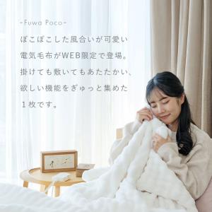 [在庫処分]コイズミ ふわぽこ電気毛布 掛け敷...の詳細画像4