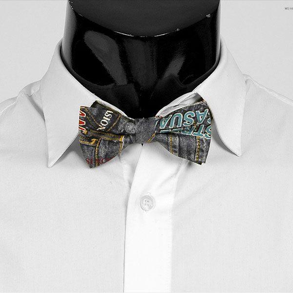 ボウタイ　蝶ネクタイ　バタフライ　ネクタイ  ブラック ジーンズ　モチーフ   bt139