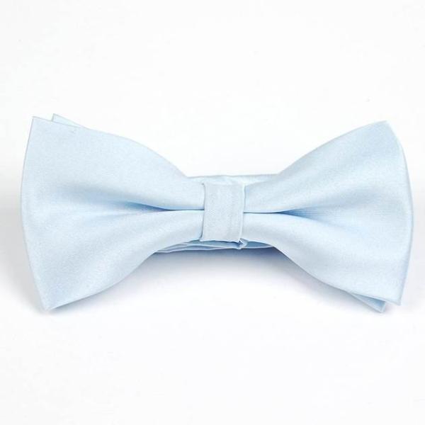 蝶ネクタイ ボウタイ 無地 ソリッド スカイブルー サテン生地 定番蝶ネクタイ btm729 sky...