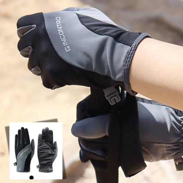 アウトドア 手袋 スポーツ グローブ メンズ レディース スマホ対応 春 夏 秋 冬 3M反射ロゴ ...