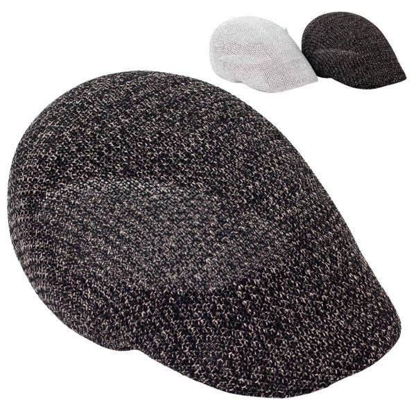 ハンチング帽 メンズ レディース 春夏 ニット メッシュ 通気性 軽量 帽子 シンプル 無地 カジュ...