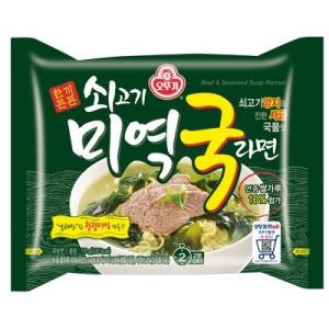 韓国 袋 ラーメン わかめ ラーメン 辛くない 食べやすい わかめスープ 味 お汁の代わりで 韓国で大人気 オットギ ミッヨク インスタント ラーメン 1袋 115g｜coconoco