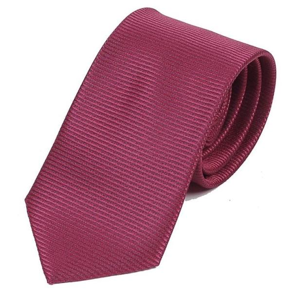 ネクタイ メンズ ソリッド 無地 織柄 段柄 ボーダー ピンストライプ レッド ワイン 赤色 大剣幅...