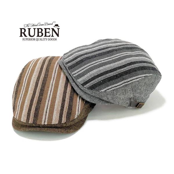 ハンチング帽子 メンズ レディース ストライプ パターン ハンチング キャップ 帽子 58cm 秋冬...