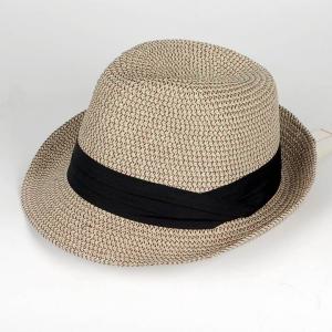 中折れハット ペーパー ミックス ベージュ ツバ先 ワイヤー入り メンズ レディース 男女兼用 帽子 58cm フリーサイズ 微調整可能