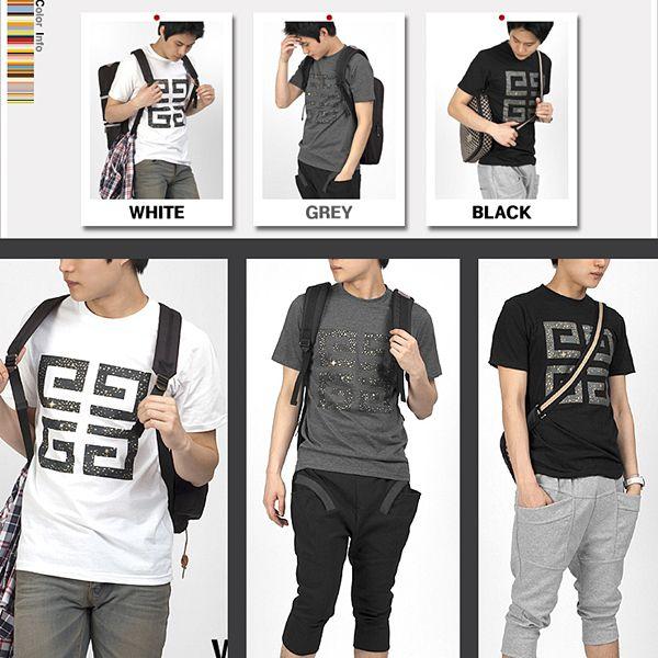 ラウンドネック 半袖 Tシャツ スペース宇宙モチーフ　奈染プリント ホワイト グレー ブラック　３色...