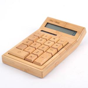 LifeSign名入れ無料 生活用品 竹製ソーラー式計算機（電卓）　B型