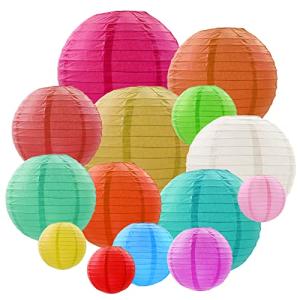 Augoog 提灯 紙ちょうちん ペーパーランタン 紙提灯 ホワイト 子供 大人 パーティー用品 DIYクラフトギフト 誕生日 イベント飾り 部屋飾り