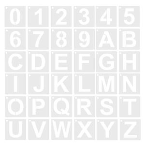 YFFSFDC ステンシルシート 角文字レター 数字 ステンシル