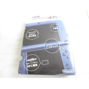 中古品 ゲーム Newニンテンドー3DS LL 本体 RED-001 メタリックブルー 動作品 箱あ...