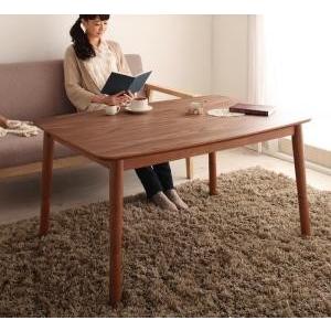 4段階で高さが変えられる 天然木ウォールナット材高さ調整こたつテーブル Nolan ノーラン 長方形(75×105cm)