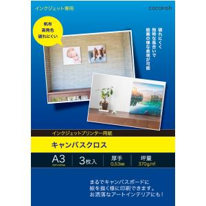 キャンバスA4サイズ（3枚入）プリンター用紙・インクジェット用紙