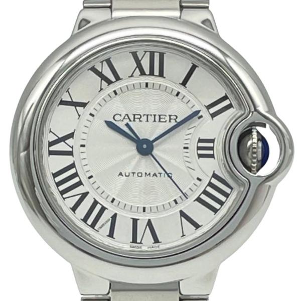 カルティエ W6920071 2020年保証書 バロンブルー 33mm シルバー文字盤 レディース ...
