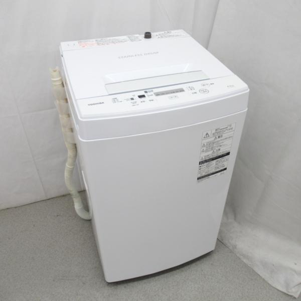 TOSHIBA 東芝 全自動洗濯機 4.5kg AW-45M7 2020年製 ピュアホワイト 簡易乾...