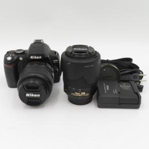 Nikon ニコン デジタルカメラ D40 デジタル一眼レフカメラ ダブルズームキット ブラック 有効画素数約610万画素｜cocoroad