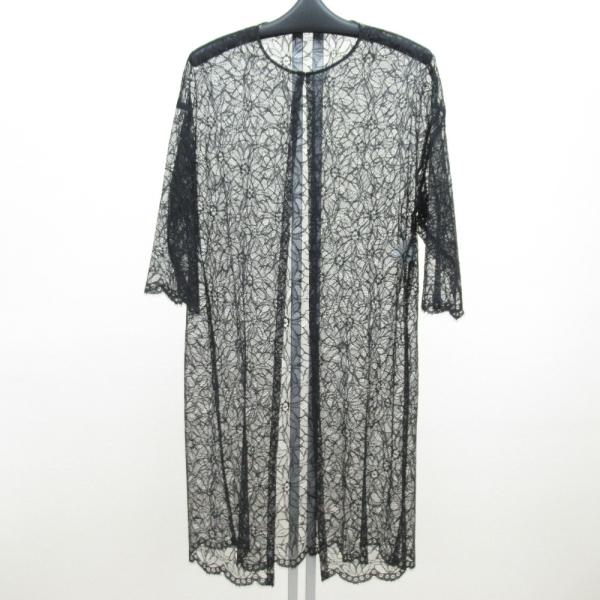 TOKYO SOIR 東京ソワール カーディガン フォーマル ブラックレース ロングカーディガン 透...