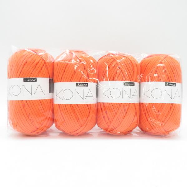 毛糸 SCYarn KONA コナ 4玉 342番色 オレンジ 4mm厚 1玉65g 約68m ふわ...