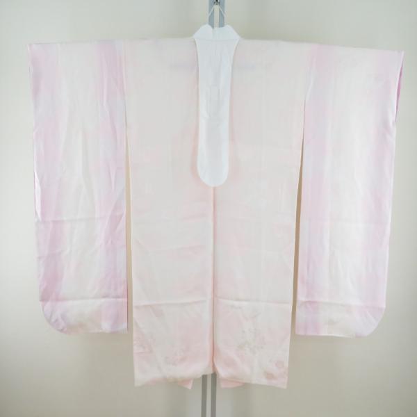 襦袢 振袖用 ぼかし 扇子文様 桃色 正絹 バチ衿 袷仕立て 長襦袢 仕立て上がり 女性着物用 身丈...
