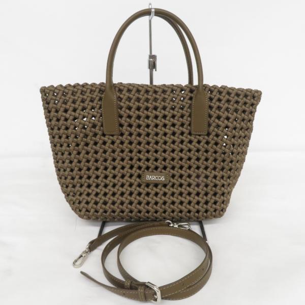 BARCOS バルコス ハンドバッグ ポーチ付き 2way メッシュハンドバッグ ブロンズ