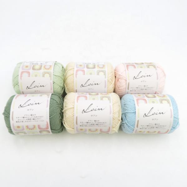 Seria セリア 毛糸 ロアン アソート 6玉セット 1玉 約20g 66ｍ ドイリー 未使用品