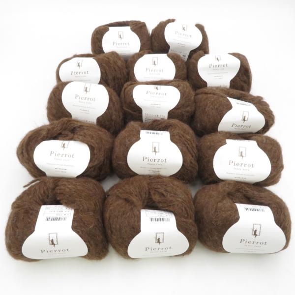 毛糸 毛糸ピエロ MOKA モカ 14玉 2番色 ショコラ 1玉40ｇ 約70ｍ アルパカ ナイロン...