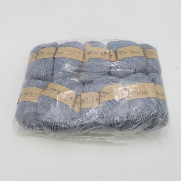 毛糸 原ウール Knitworm Chatea チャティ メランジ並太 10玉セット 3番色 レイン...