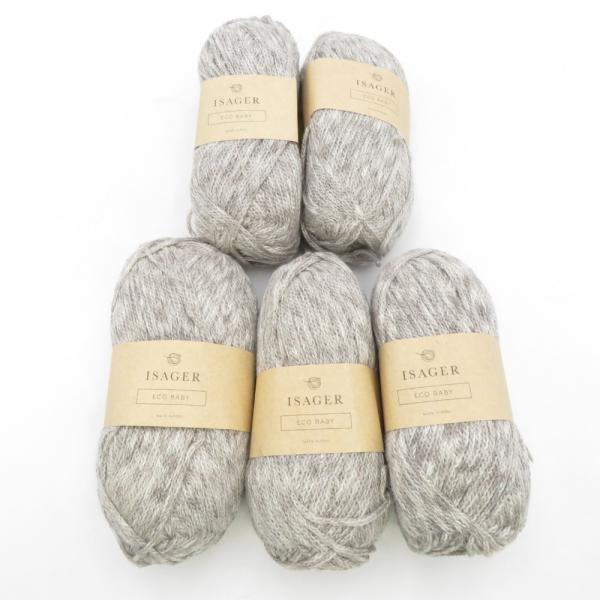 毛糸 ISAGER ECO BABY 5玉セット E4S番色 1玉50g巻 約150ｍ イサガー ペ...