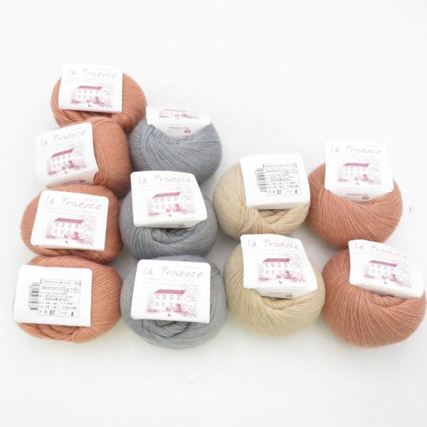 毛糸 毛糸ピエロ プロバンスシリーズ ソミュール 11玉セット アソート 1玉30ｇ 約108ｍ ア...