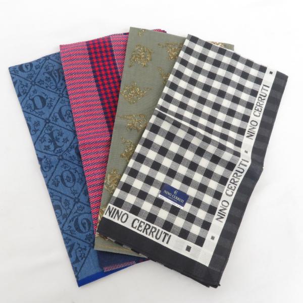ハンカチ NINO CERRUTI 綿100％ 4枚セット 開封済未使用品