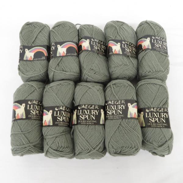 毛糸 JAEGER LUXURY SPUN 10玉セット 英国製 ウール90% アルパカ10% 1玉...