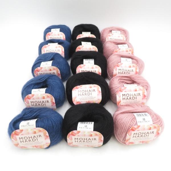 ハマナカ 毛糸 Rich More リッチモア モヘアアルディ アソート 15玉セット 5番色 9番...