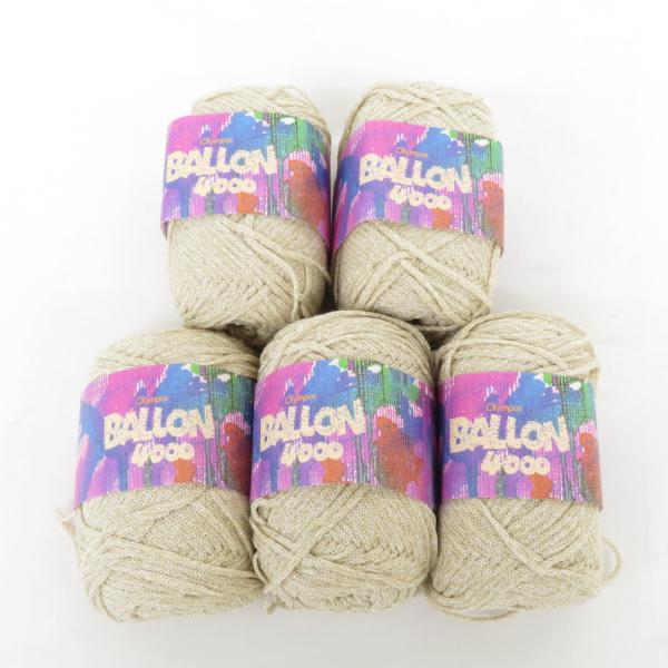 オリムパス製絲 毛糸 ballon バロン 4000 5玉 L4番色 標準約50g 約149ｍ ベー...