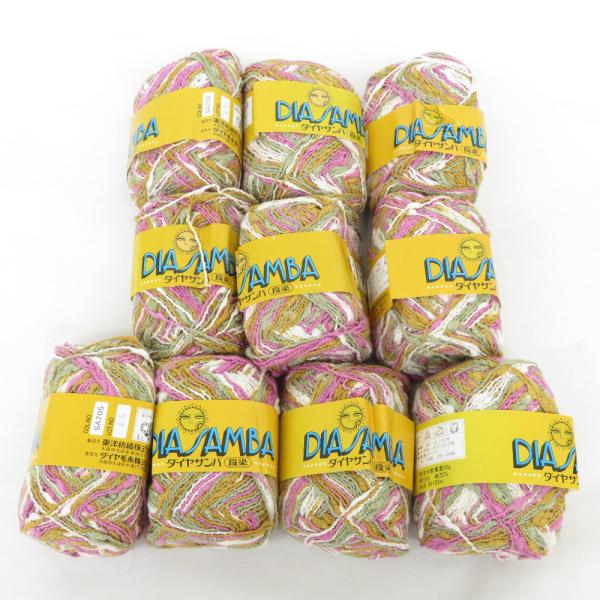 毛糸 ダイヤサンバ DIASAMBA 段染 10玉セット SA705番色 標準約50g 約120ｍ ...