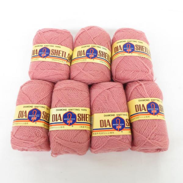 毛糸 DIASHETLAND ダイヤシェットランド 7玉 約40g 約160m 色番SH835 ピン...