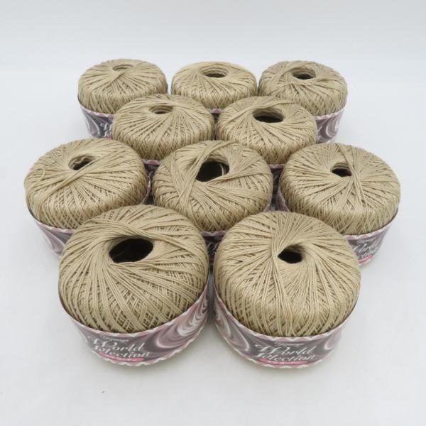 Yuzawaya ユザワヤ 毛糸 ギザ ガーデン 10玉 色番700-09 1玉25g ベージュ ワ...