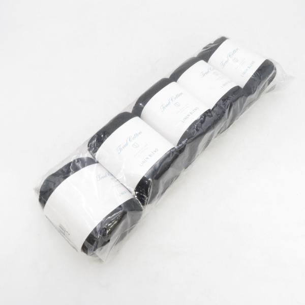 DARUMA ダルマ 毛糸 トラッドコットン リネンブレンド 5玉 12番色 ブラック 1玉25g巻...