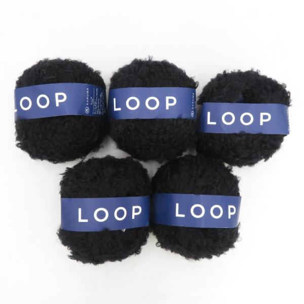 DARUMA ダルマ 毛糸 LOOP 色番6 ブラック 5玉セット 未使用品
