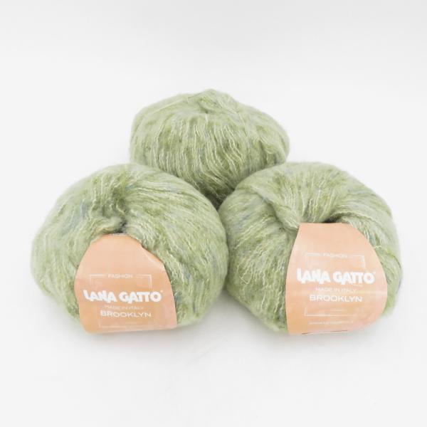 毛糸 LANA GATTO BROOKLYN ラナガット ブルックリン 色番8354 50ｇ×2玉+...