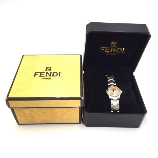 FENDI フェンディ 腕時計 FENDI レディースウォッチ 210L ピンクゴールド×シルバー ...