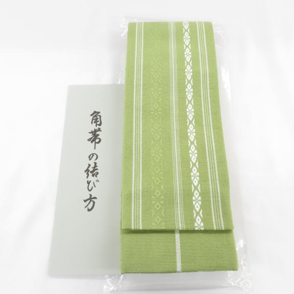 角帯 綿100％ 綿角帯 日本製 献上柄 抹茶色×白 グリーン 紳士 男性用 定番 浴衣帯 メンズ ...