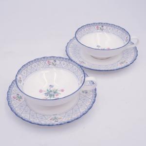 NORITAKE ノリタケ 食器 ボーンチャイナ カップ＆ソーサー 2客セット 箱付き｜cocoroad