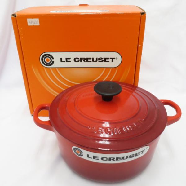 Le Creuset 調理器具 COCOTTE RONDE ココット ロンド ホーロー鍋 チェリーレ...