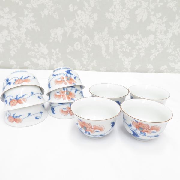 有田焼 食器 有陶 牡丹唐草柄 汲出揃 湯呑み 10客セット